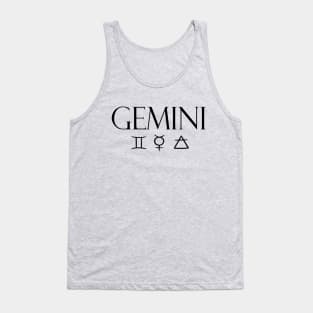Gemini Glyph Planet Element Tank Top